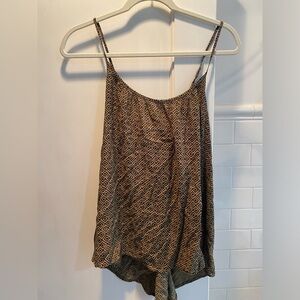 Old Navy- Tank Top with adjustable Spaghetti straps and X detail, Olive, Size L